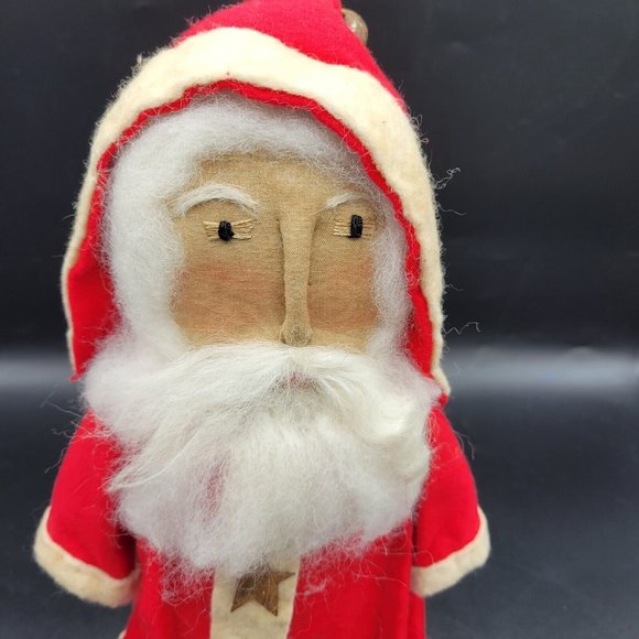Handmade Rustic Primitive Cloth Santa Christmas Decoration Country Farmhouse - Picture 2 of 12